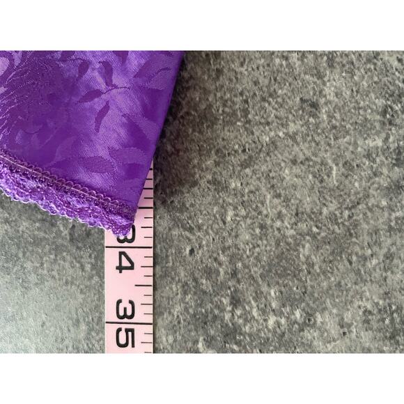 Vintage Babydoll Slip Dress M Purple Lace Nighgown Whimsy Lace Fairy Teddi‎ Y2K - Picture 7 of 8